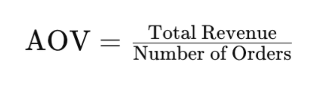 The Average Order Value Formula