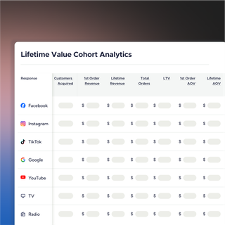 Lifetime value cohort overview